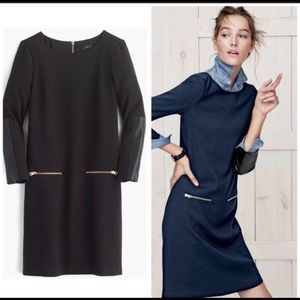 J Crew Faux Leather Zip Dress NWT